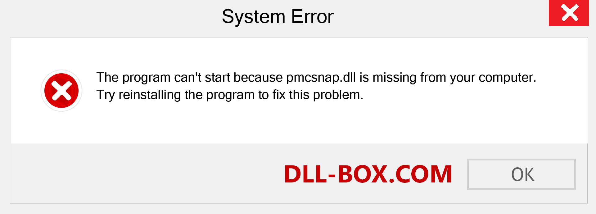  pmcsnap.dll file is missing?. Download for Windows 7, 8, 10 - Fix  pmcsnap dll Missing Error on Windows, photos, images