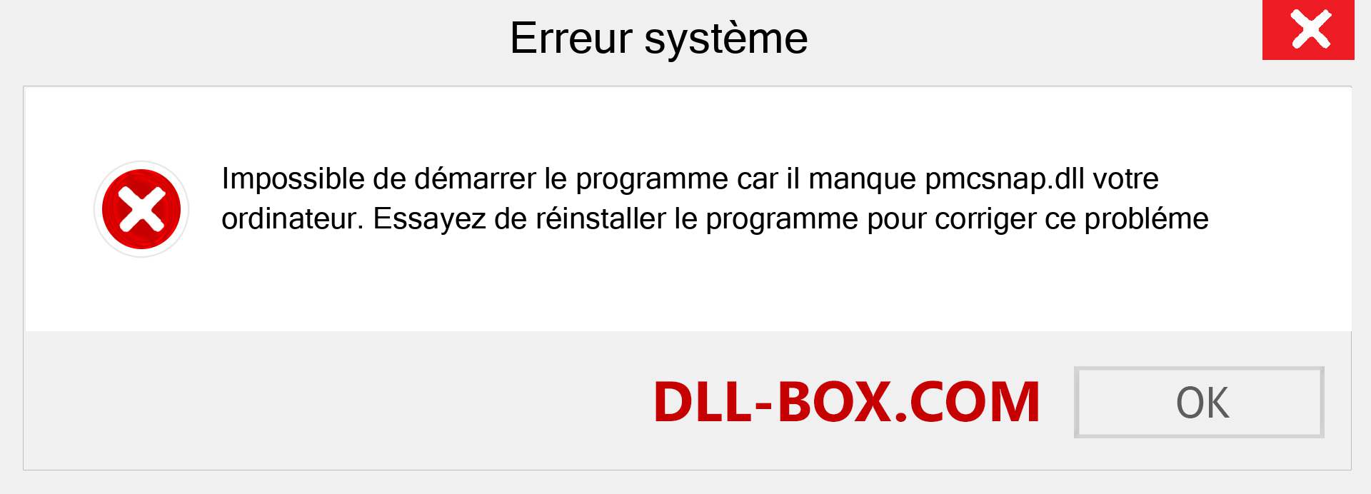 Le fichier pmcsnap.dll est manquant ?. Télécharger pour Windows 7, 8, 10 - Correction de l'erreur manquante pmcsnap dll sur Windows, photos, images